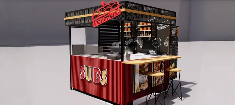 Burger Kiosks For Sale | Indoor Outdoor – custom retail display image 5