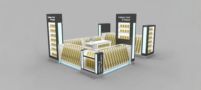 Mobile Accessories Kiosk – custom retail display image 7