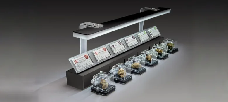 cannabis dispensary display Countertop Cannabis Dispensary Display Cases, Risers Racks – custom retail display image 12