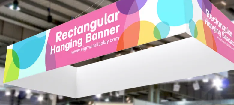 hanging banner Hanging Banners For Trades Shows Retail Shops – custom retail display image 4