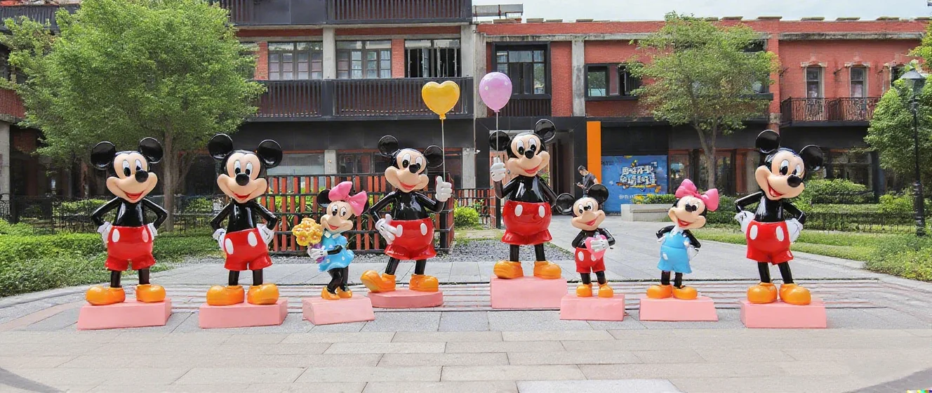 Mickey Mouse Fiberglass Statues Life Size Mickey Mouse Statue For Sale | Fiberglass Resin – custom retail display image 4