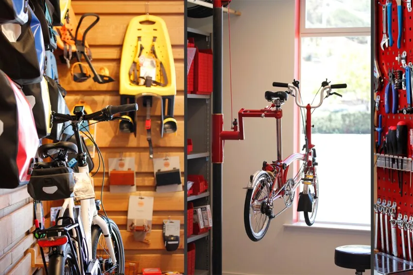 Bicycle Shop Displays | Bike Store Design Retail Fixtures – High-end bike shop design with dispaly cabinet and reception for 