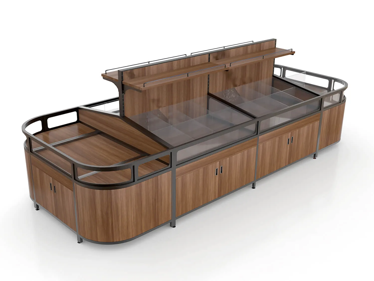 Tired Fruit Veg Display Stands for Shop | Wood Metal Shelves – custom retail display image 22