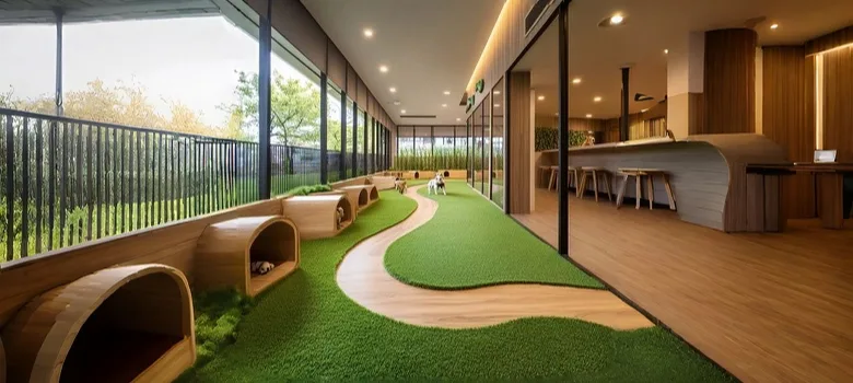 pet boarding hotel Pet Boarding, Daycare Hotel Design Construction – custom retail display image 4