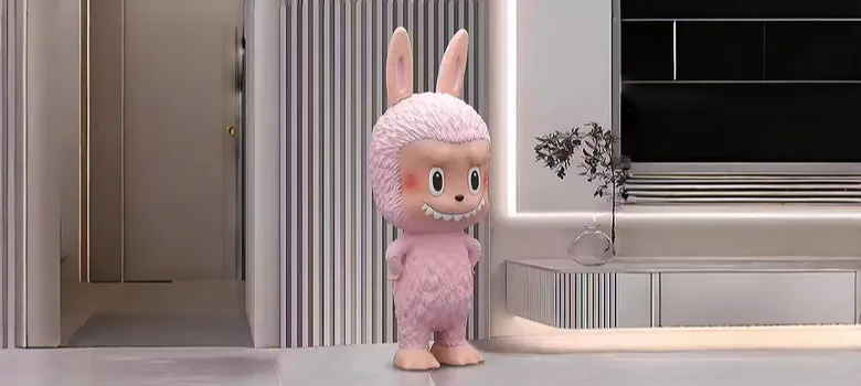 Labubu Fiberglass sculptures Life Size Fiberglass Labubu Statues Sculptures For Sale – custom retail display image 4