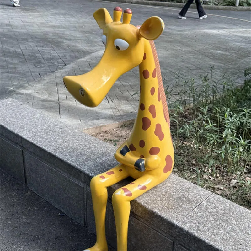 Giraffe Statues Sculptures | FRP African Wildlife Statues – custom retail display image 22