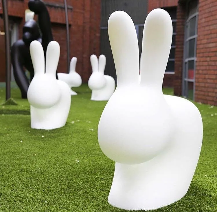 Large Rabbits Bunny Sculptures For Garden | Fiberglass – custom retail display image 35