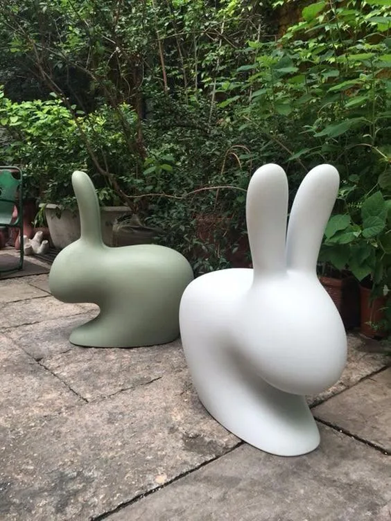 Large Rabbits Bunny Sculptures For Garden | Fiberglass – custom retail display image 34