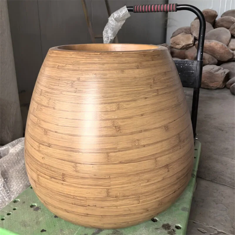 Round Fiberglass Planter Stands Flower Pots | Large Tall – custom retail display image 6