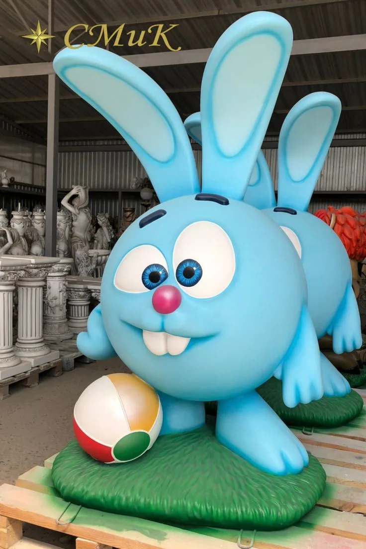 Large Rabbits Bunny Sculptures For Garden | Fiberglass – custom retail display image 31