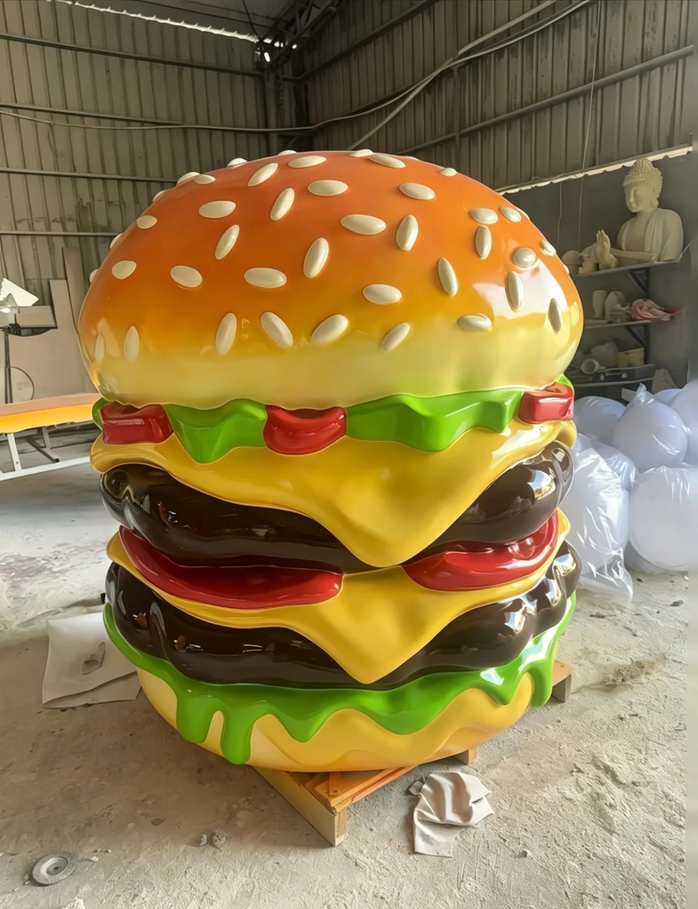 Giant Fiberglass Hamburger Props Statues For Sale – custom retail display image 26