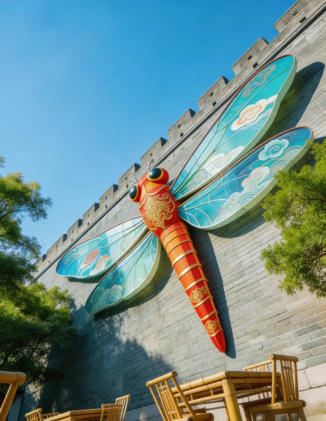 Large Outdoor Metal Dragonfly Statues Sculptures – custom retail display image 5