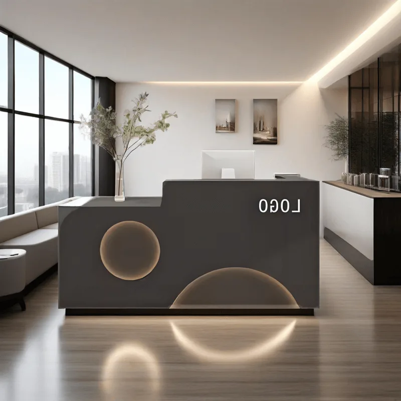 black reception desk Modern Reception Desks, Counters Tables – custom retail display image 166