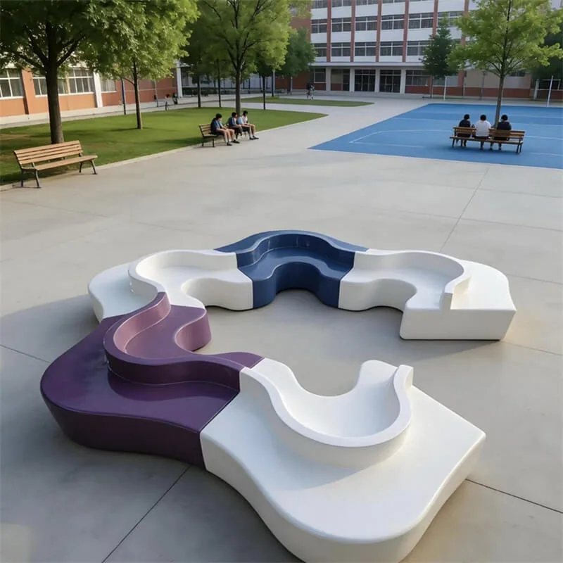 Garden Park Bench For Sale | Outdoor Fiberglass Bench Seat – custom retail display image 58