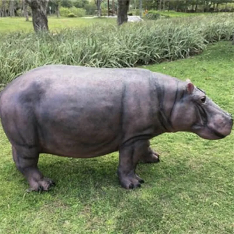 Large Hippo Statues Sculptures For Garden Decor – custom retail display image 6