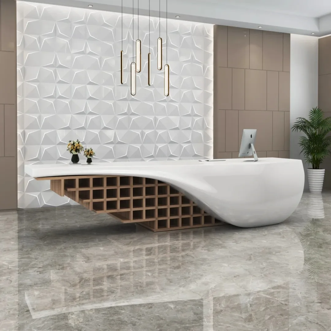Fiberglass Reception Desk | Unique Modern – custom retail display image 37