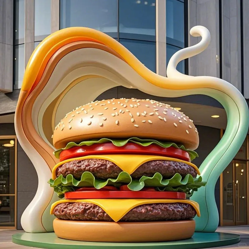 Giant Fiberglass Hamburger Props Statues For Sale – custom retail display image 45