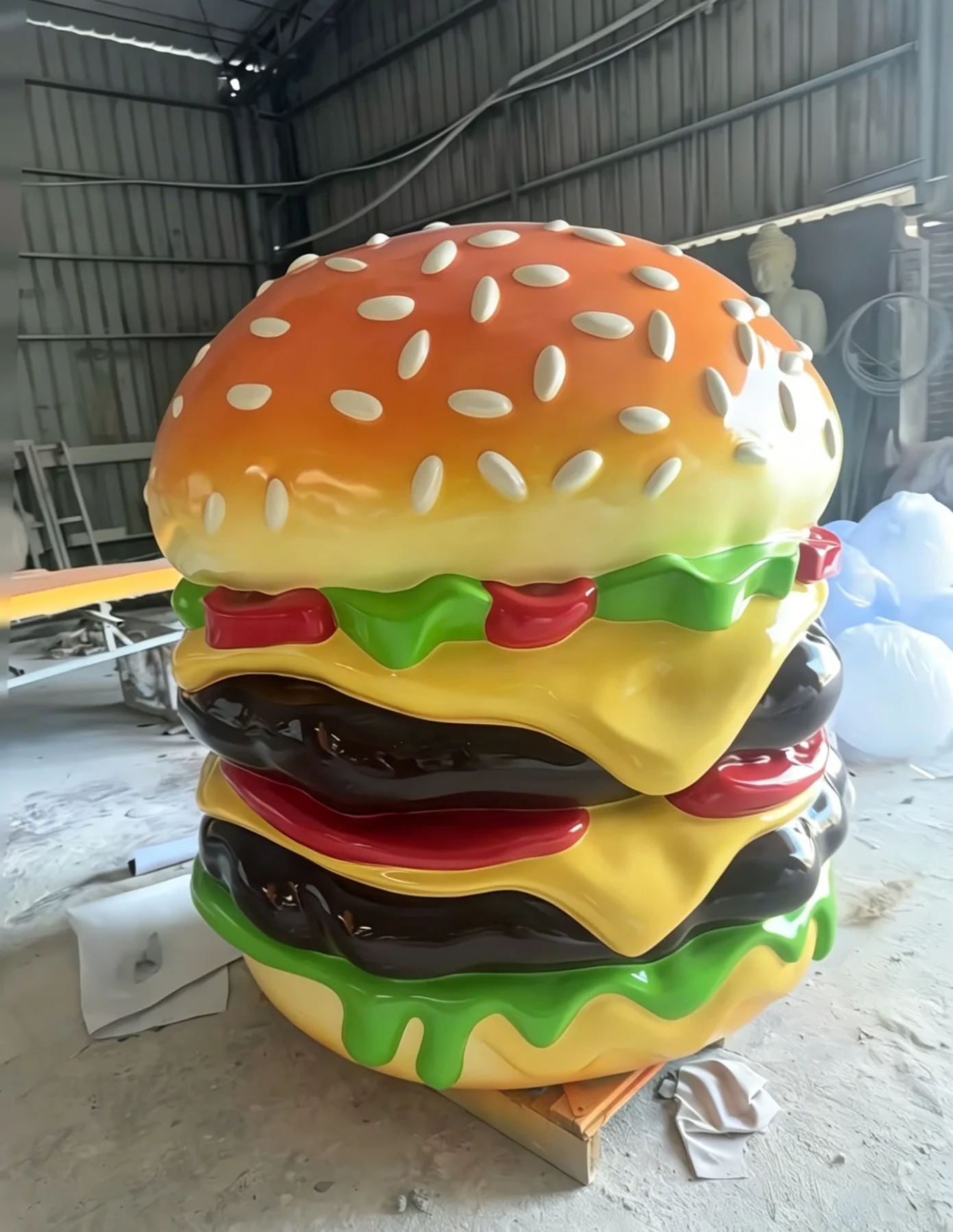 Giant Fiberglass Hamburger Props Statues For Sale – custom retail display image 25