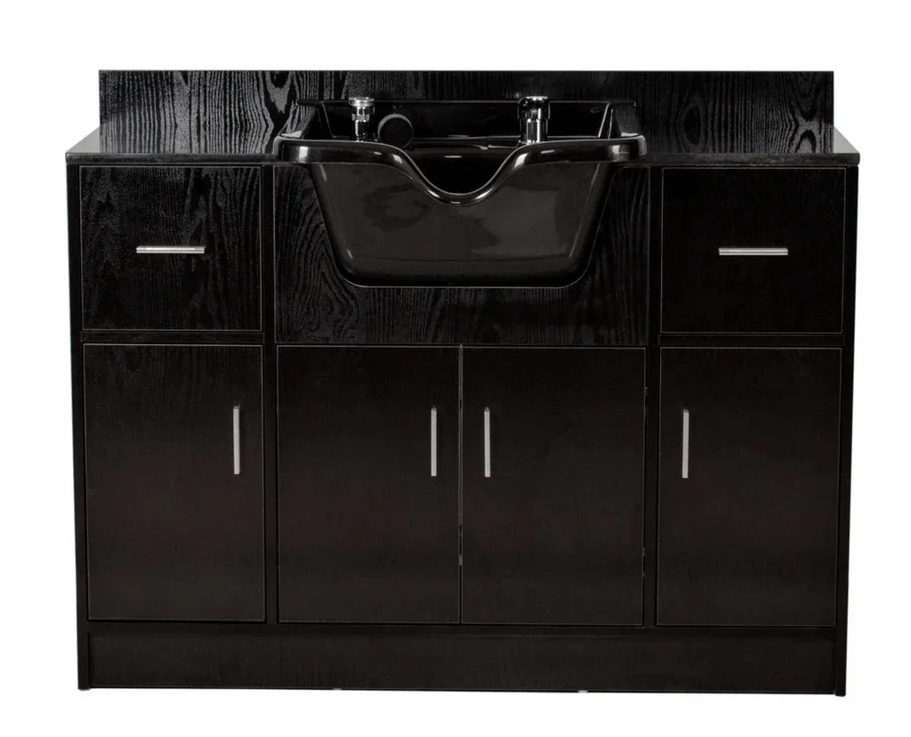 Wooden salon wet station Customized salon furniture for sale