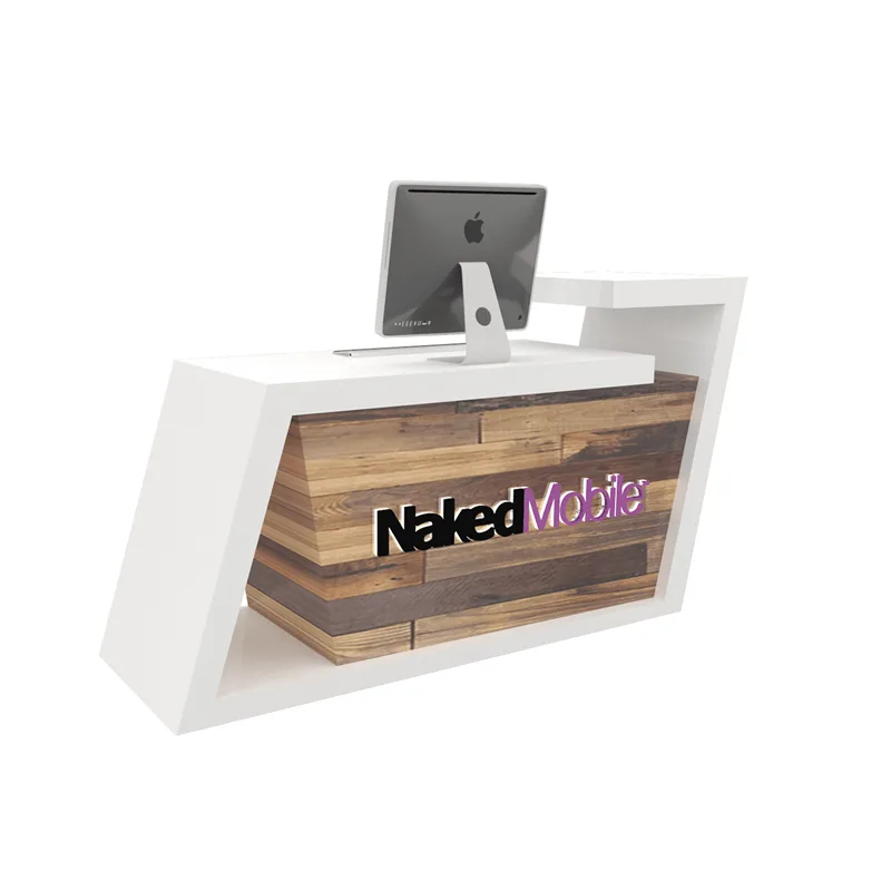 Wood Reception Desks Counters – custom retail display image 109
