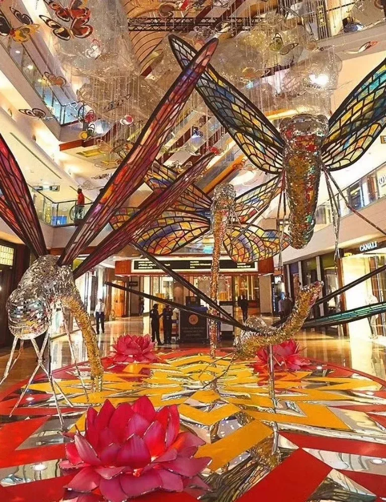 Large Outdoor Metal Dragonfly Statues Sculptures – custom retail display image 2