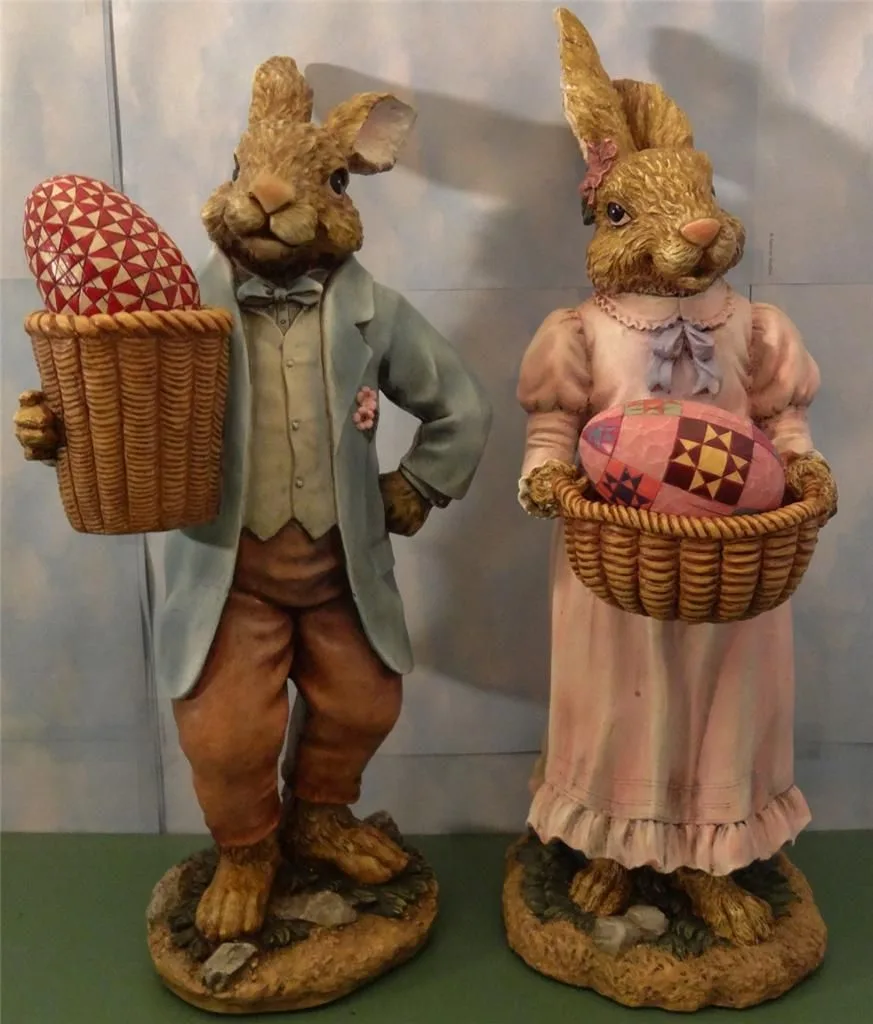 Large Rabbits Bunny Sculptures For Garden | Fiberglass – custom retail display image 26