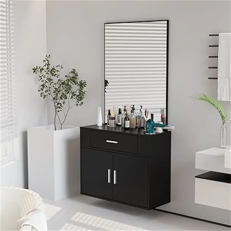 Single Sided Barber Salon Styling Stations – custom retail display image 9