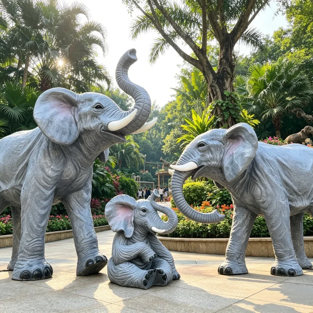 FRP Elephants Statues, Sculptures Ornaments | Outdoor – custom retail display image 6