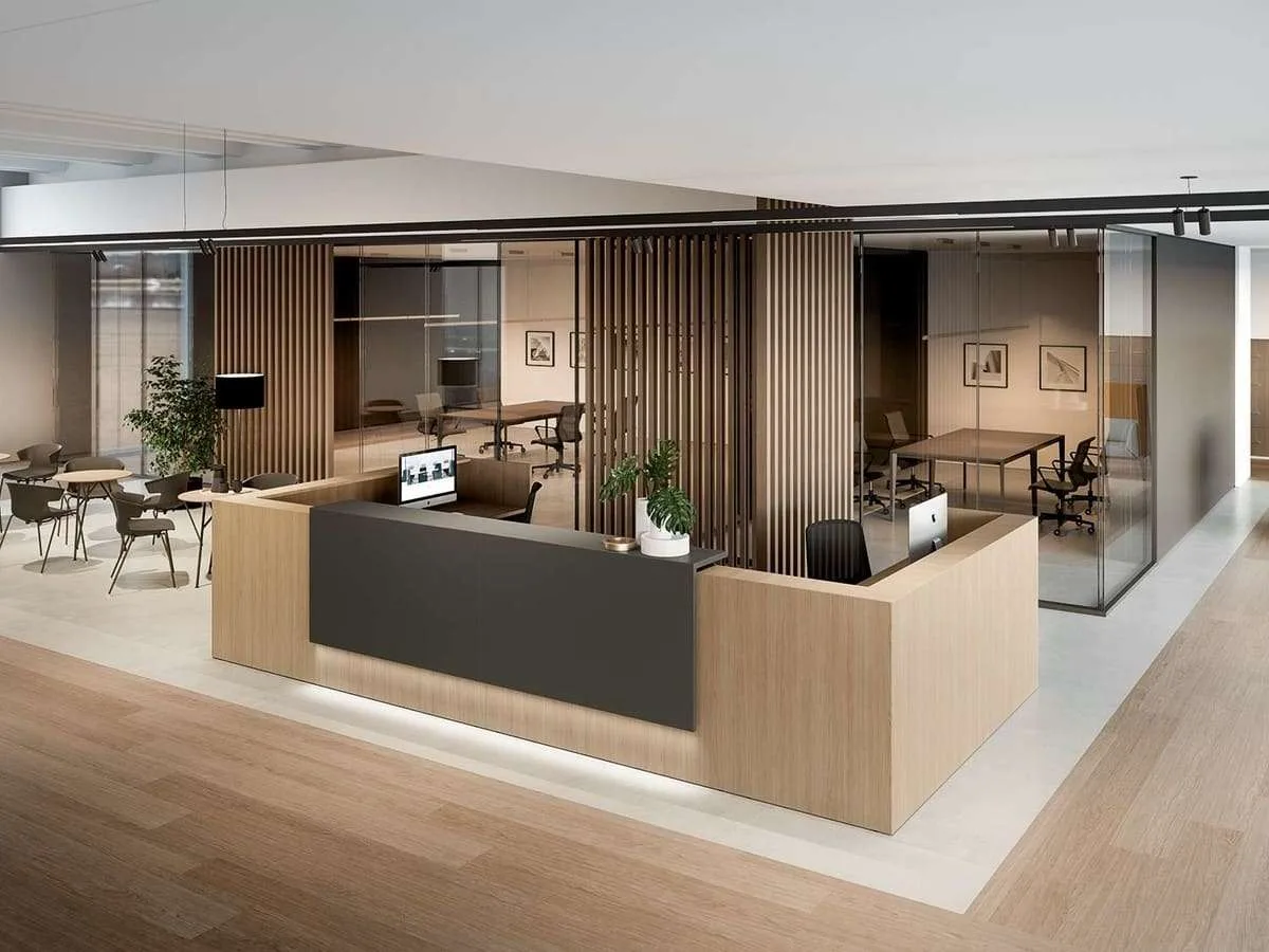 Wood Reception Desks Counters – custom retail display image 118