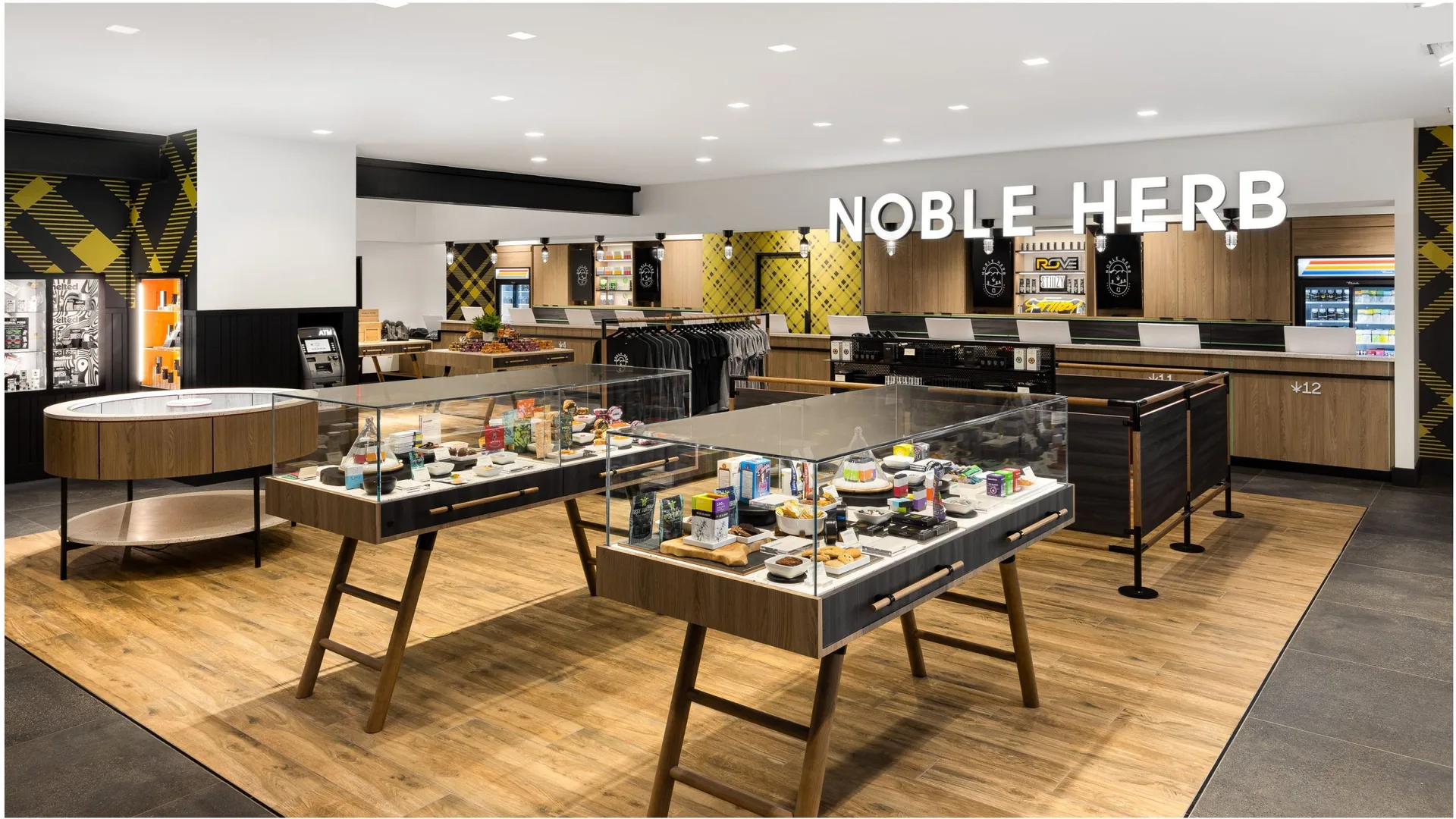 Cannabis Dispensary Design, Layout Store Planning – Irregularly Shaped Display Cannabis Dispensary Showcase Cannabis Store De