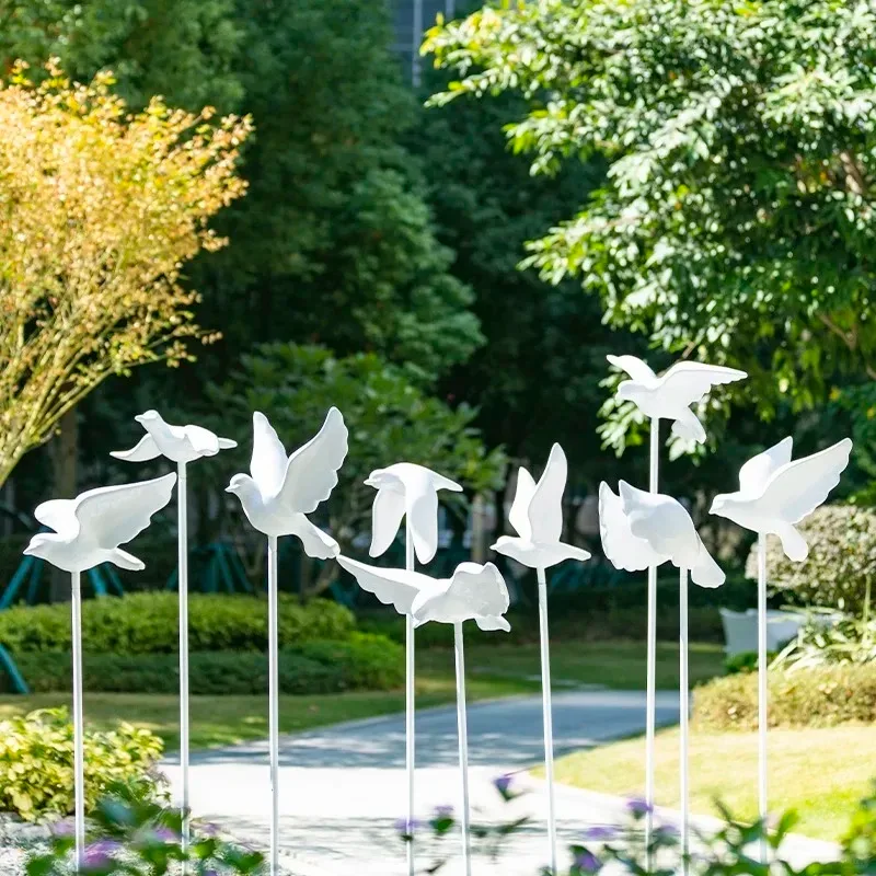 Large Pigeon Dove Sculptures For Outdoor – custom retail display image 4