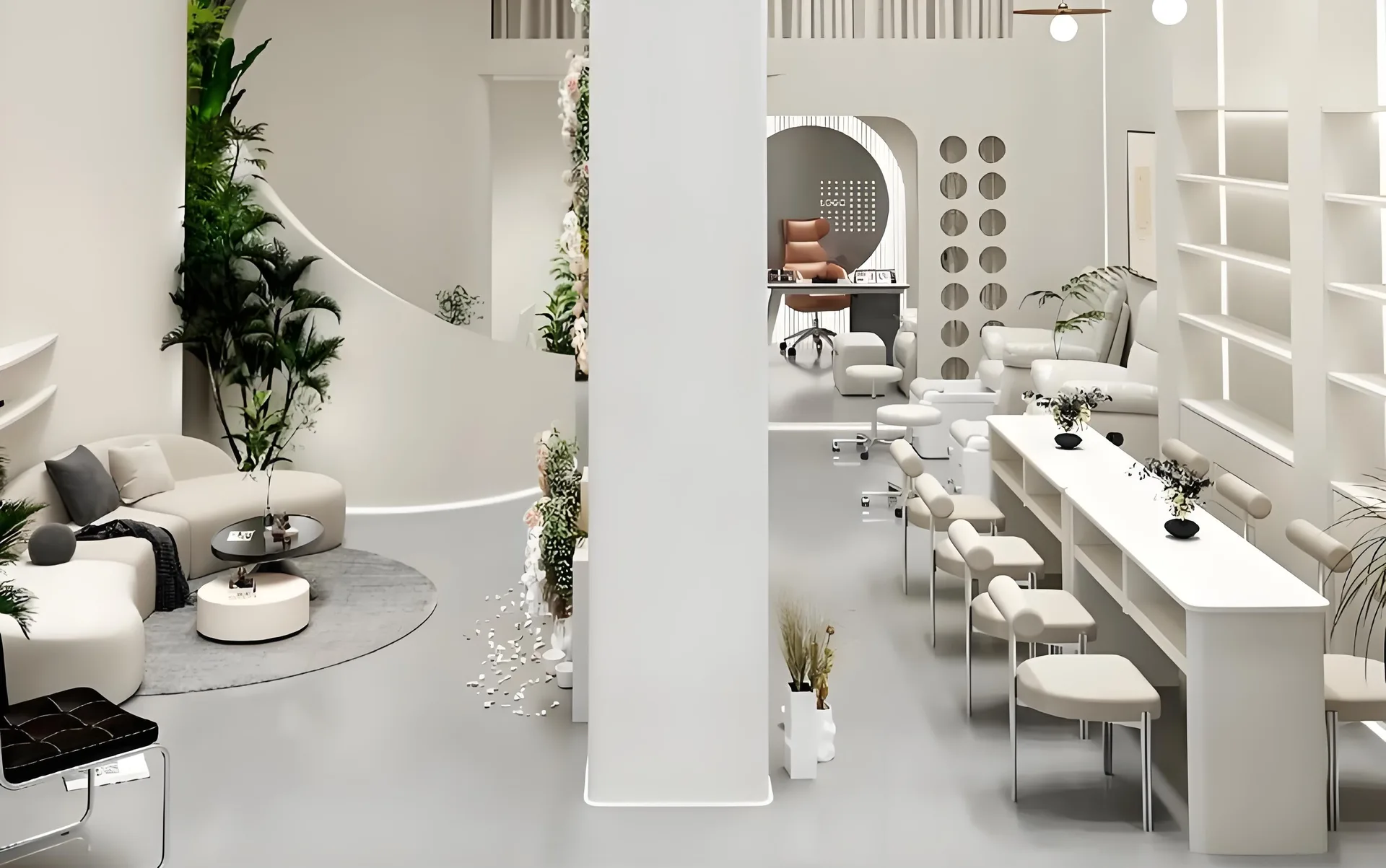 Nail Salon Design | Nail Salon Furniture, Decoration Displays – Design Ideas Luxury Manicure Shop Design Customized Salon Sho
