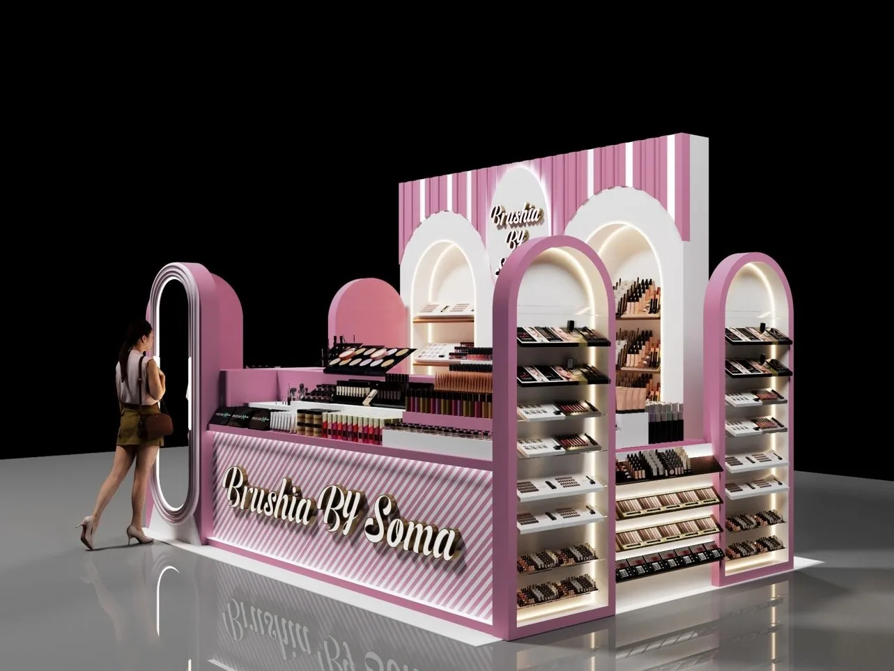Cosmetic Display Shelf | Makeup Display Rack For Retail Store – custom retail display image 33