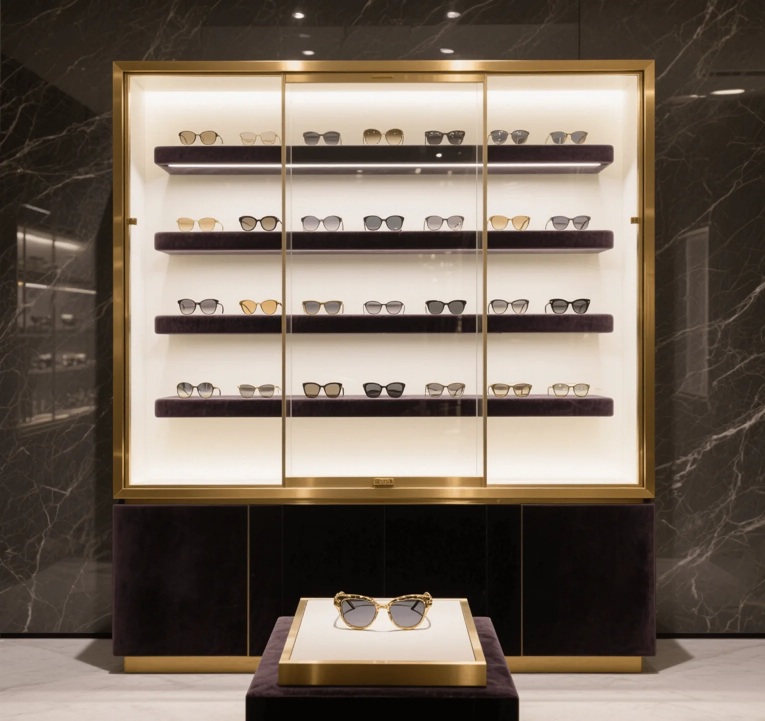 Optical Sunglass Display Cabinet | Eyewear Showcase – custom retail display image 21