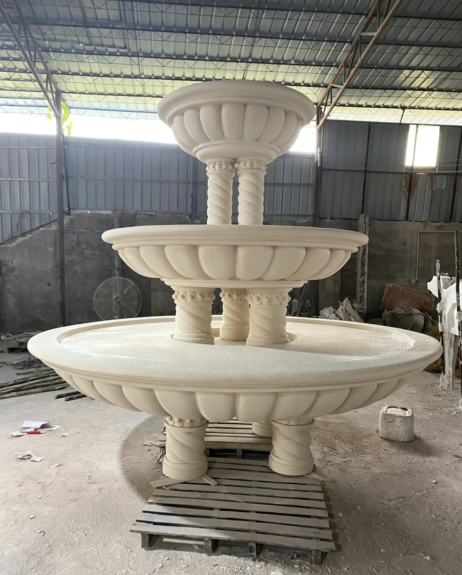 Custom Fiberglass (FRP) Fountain Flowerpot Planters – custom retail display image 10