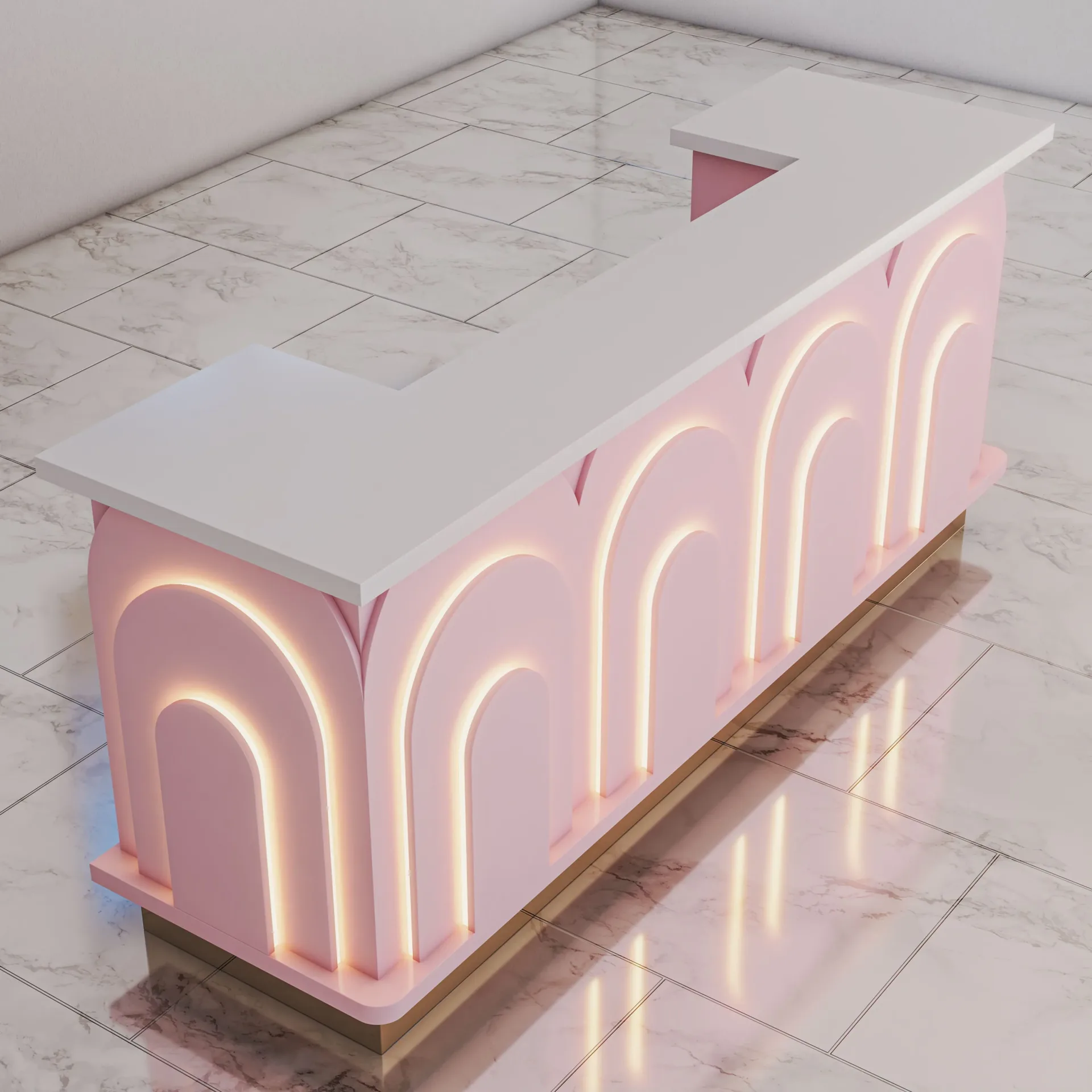 Nail Salon Beauty Spa Reception Desks – custom retail display image 11