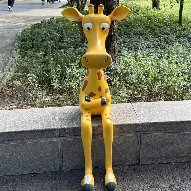 Giraffe Statues Sculptures | FRP African Wildlife Statues – custom retail display image 23