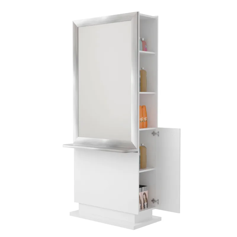 Single Sided Barber Salon Styling Stations – custom retail display image 6