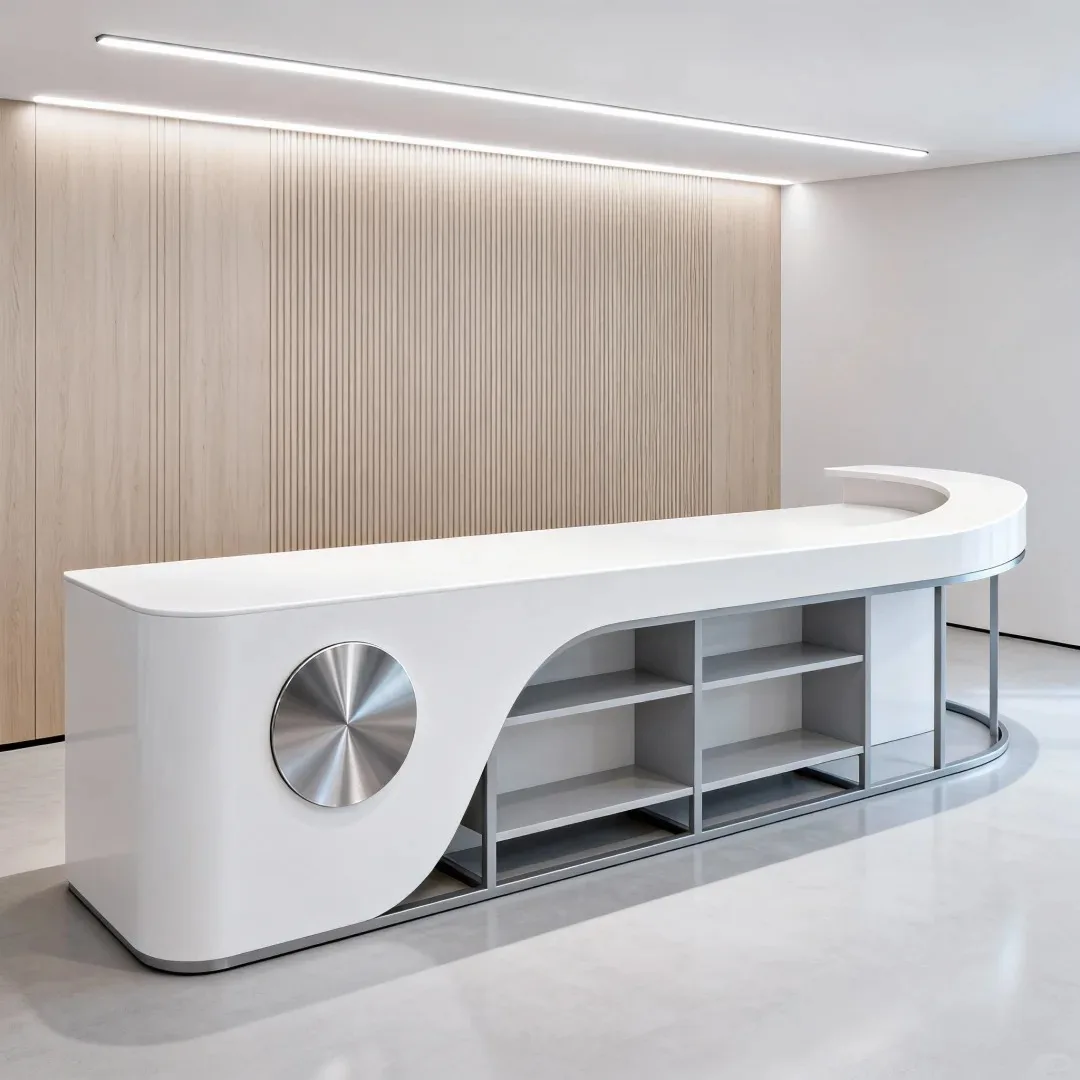 Fiberglass Reception Desk | Unique Modern – custom retail display image 33