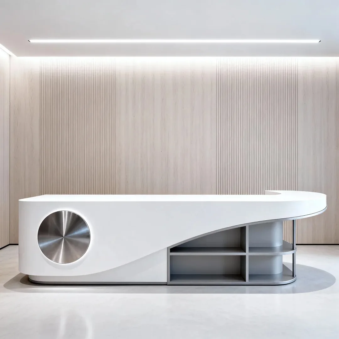 Fiberglass Reception Desk | Unique Modern – custom retail display image 34