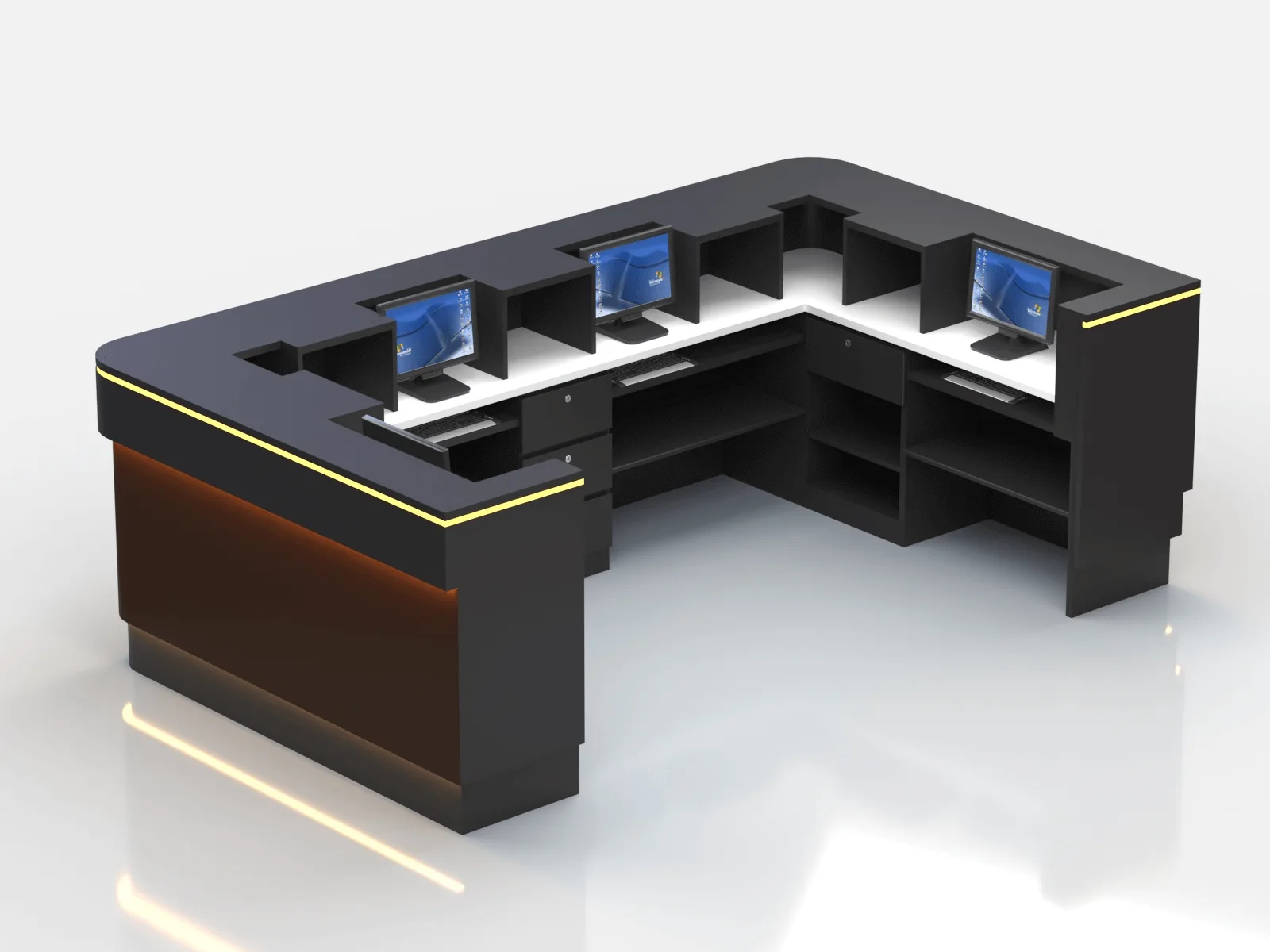 U-Shaped Reception Desks Counters – custom retail display image 16
