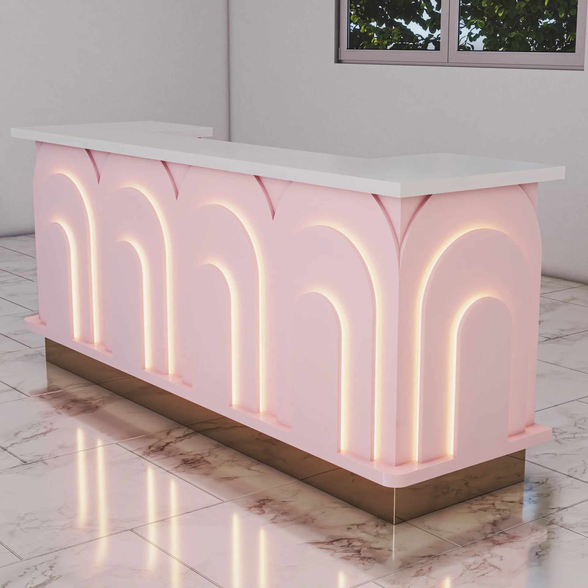 Nail Salon Beauty Spa Reception Desks – custom retail display image 12