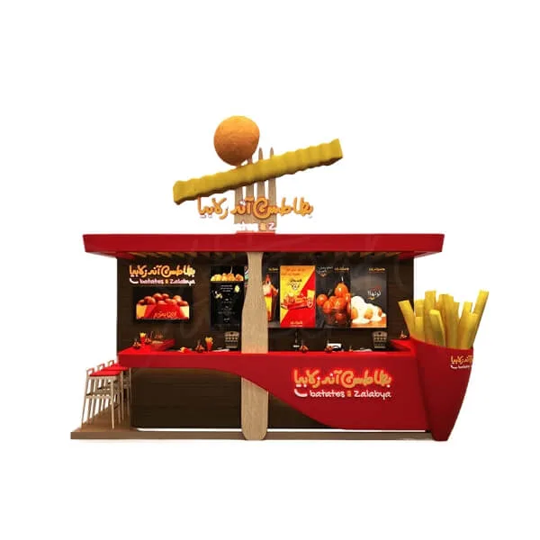 Food Kiosk | Mall Snack Food Stall For Sale – potato chips kiosk image 12