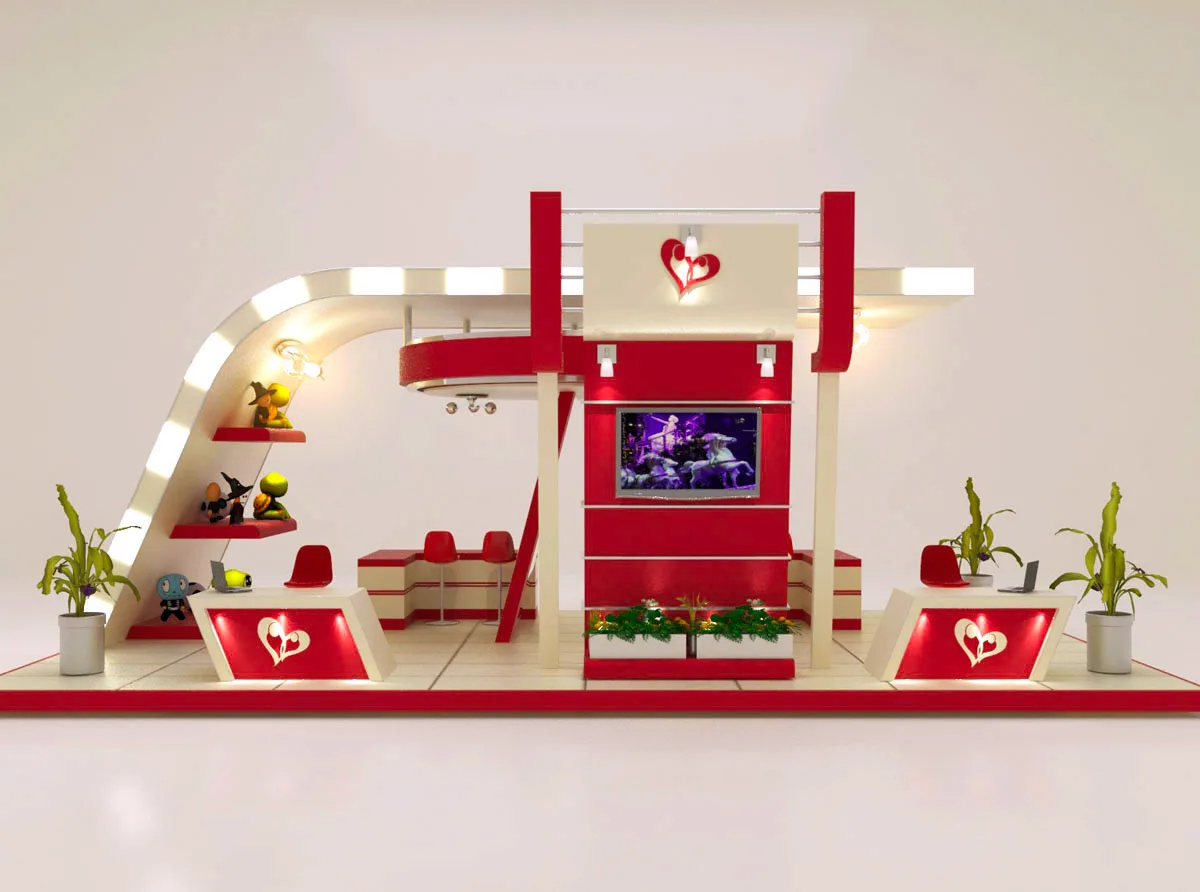 Toy Kiosk Toy Stall For Sale – Playful Display Design: Layered Podiums for Interactive Shopping image 7