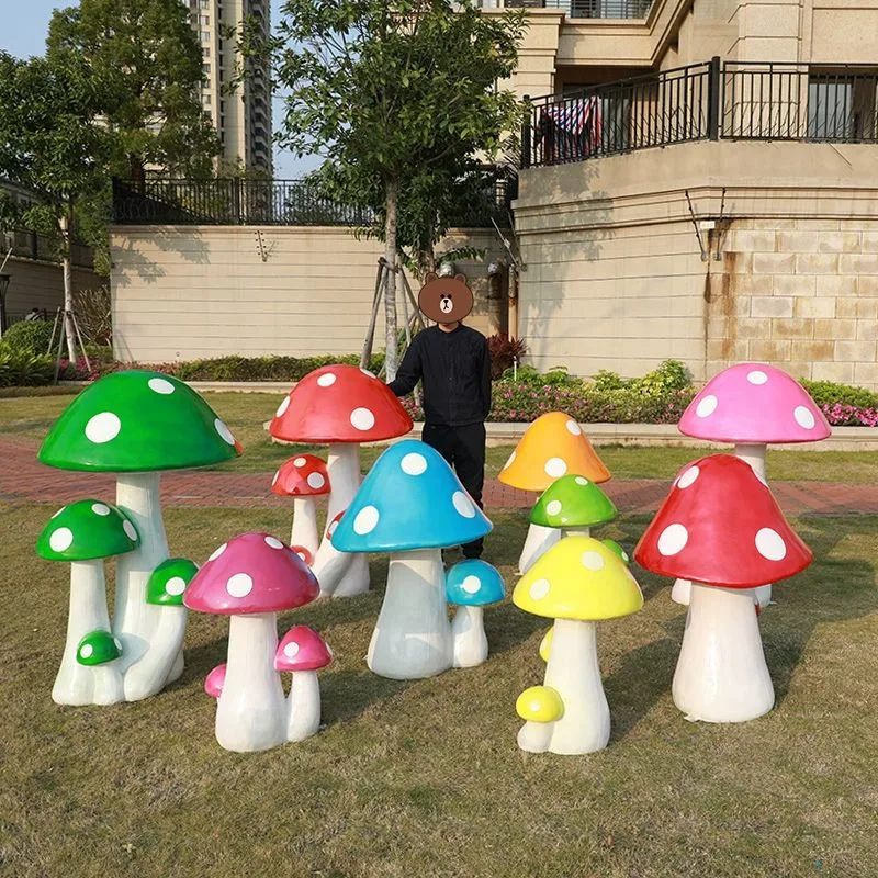 Mushrooms Toadstools Statues for Sale | FRP Garden Decor – custom retail display image 7