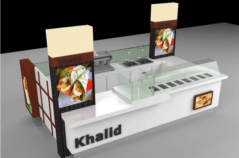 Waffle Kiosk – 3*2m crepe kiosk factory direct sales crepe booth for sale image 1