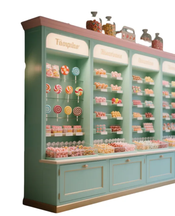 Candy Display Cabinet | Candy Wall Display – custom retail display image 22