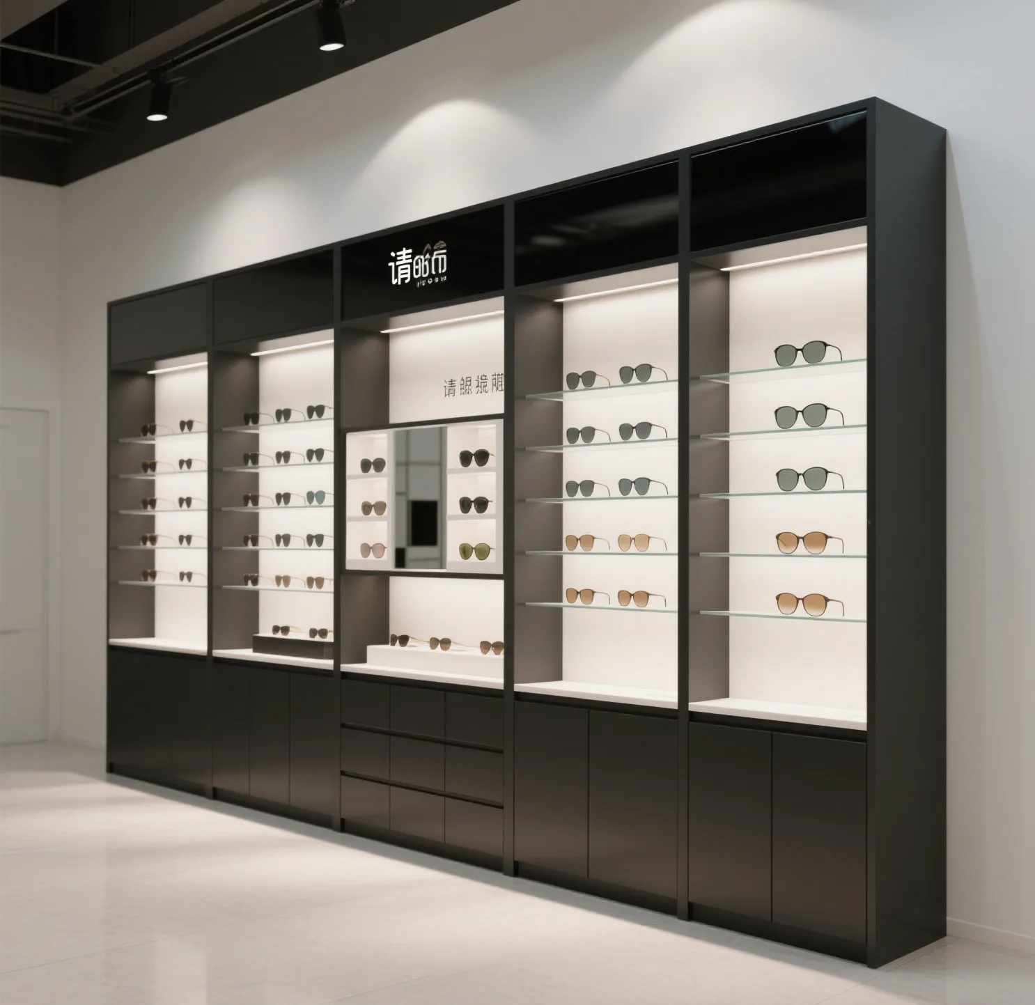Optical Sunglass Display Cabinet | Eyewear Showcase – custom retail display image 29