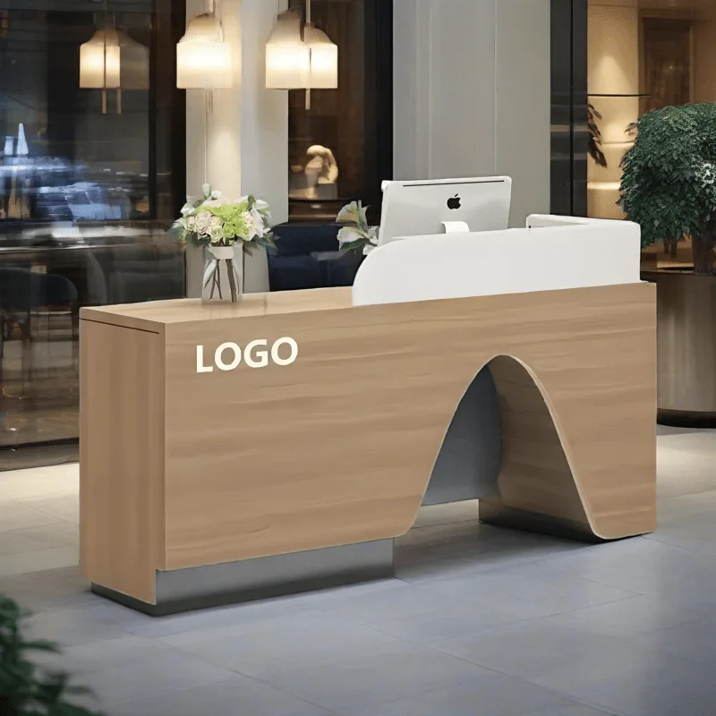 Wood Reception Desks Counters – custom retail display image 17