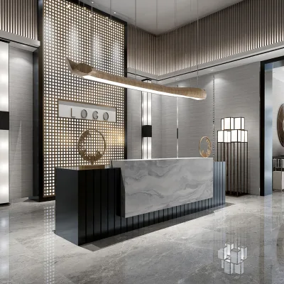 Hotel Reception Desks Counters – custom retail display image 3